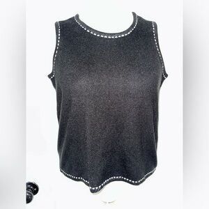 Studio Works Black Sleeveless Tank Top #1745